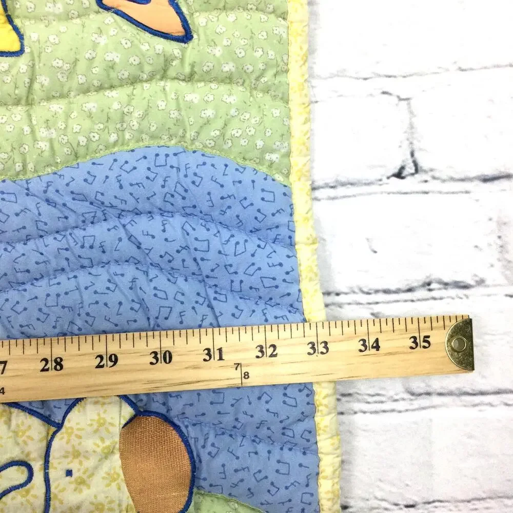Carter's Yoko Ono John Lennon Real Love Animal Blue Baby Quilted Blanket 33 X 44